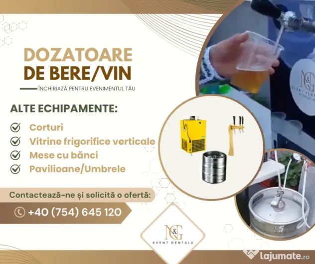 Dozator de bere închiriere nunți/botezuri/petreceri/corporate/festivaluri