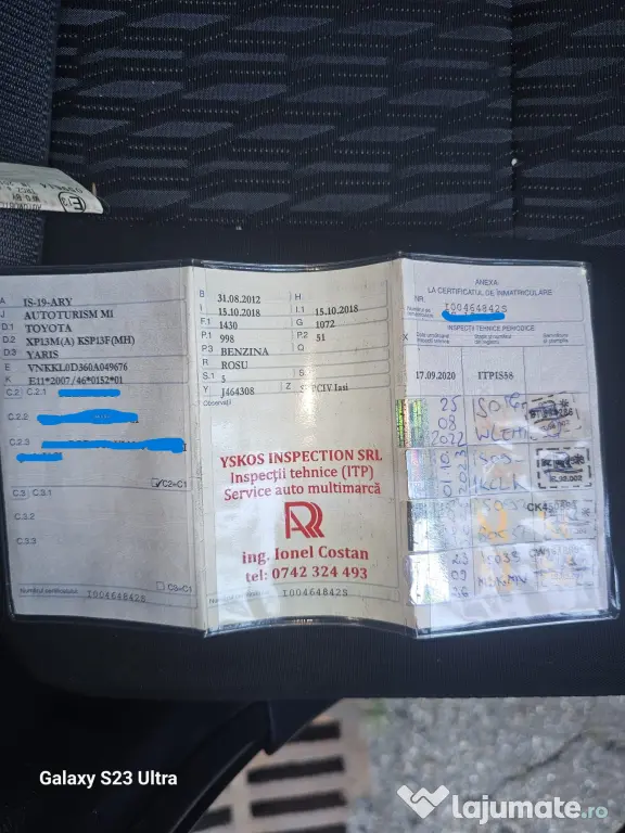 Toyota Yaris 1.0 Benzină 2012 | Unic proprietar | 156.000 km
