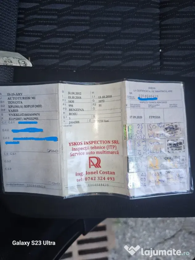 Toyota Yaris 1.0 Benzină 2012 | Unic proprietar | 156.000 km