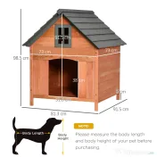 Pawhut Cusca Lemn 81×91×98 cm – Pentru Caini pana la 30 kg
