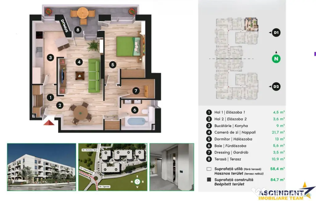 Premiera in Sfantu Gheorghe! Apartament NZEB A , 2 camere, 6