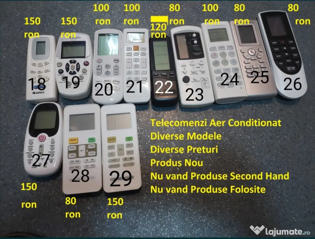 Telecomenzi Aer Conditionat Vortex Aux Neo Zephir Electrolux Lg Heinner Samsung