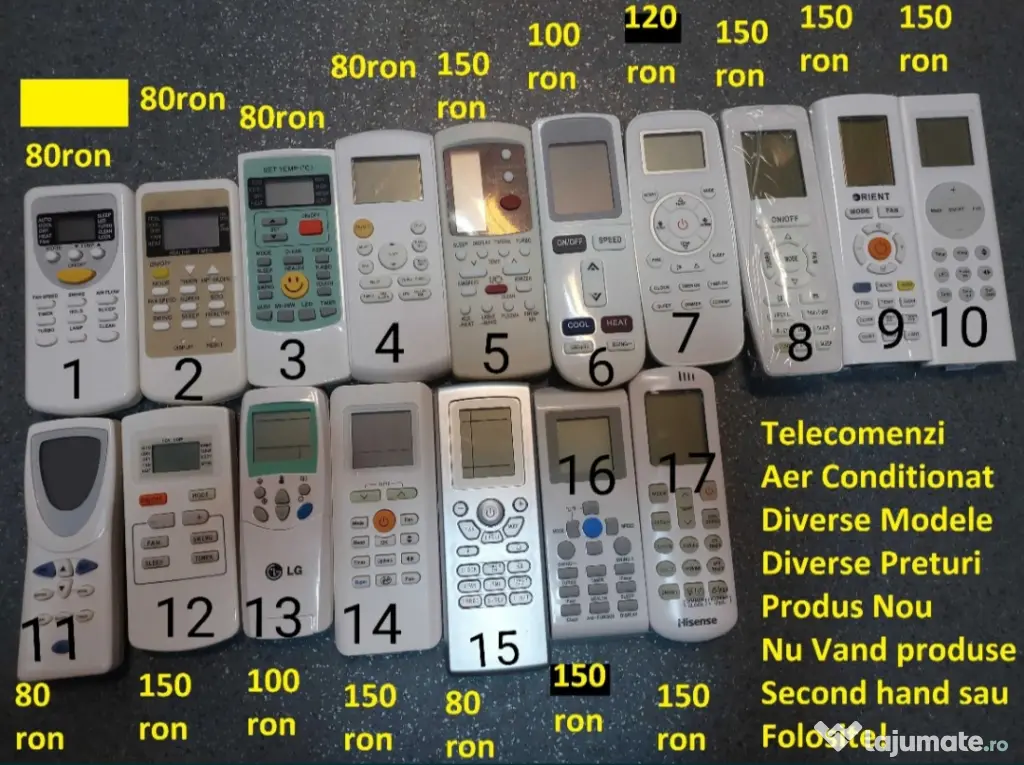 Telecomenzi Aer Conditionat Vortex Aux Neo Zephir Electrolux Lg Heinner Samsung