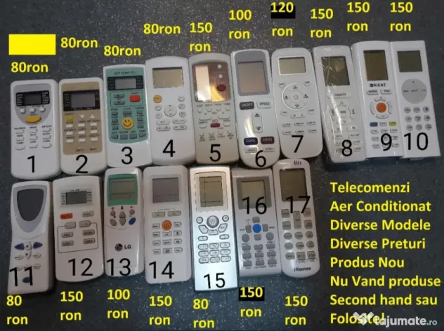 Telecomenzi Aer Conditionat Vortex Aux Neo Zephir Electrolux Lg Heinner Samsung