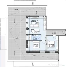 Apartament 3 camere 67.1 mp, Terasa 103.8 mp Semifinisat, Es
