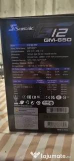 Sursă Seasonic G12 GM-650, 80+ Gold, 650W, Semi-Modulară