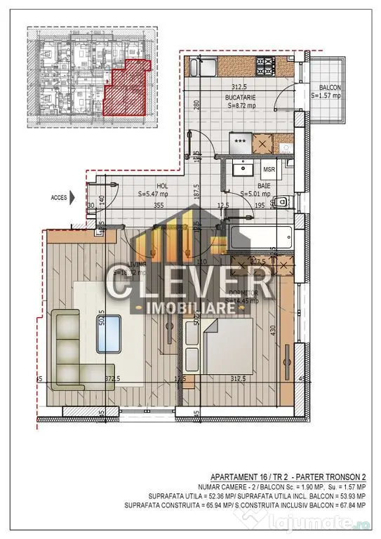 Apartament 2 Camere decomandat,finalizat, 0% Comision - m...