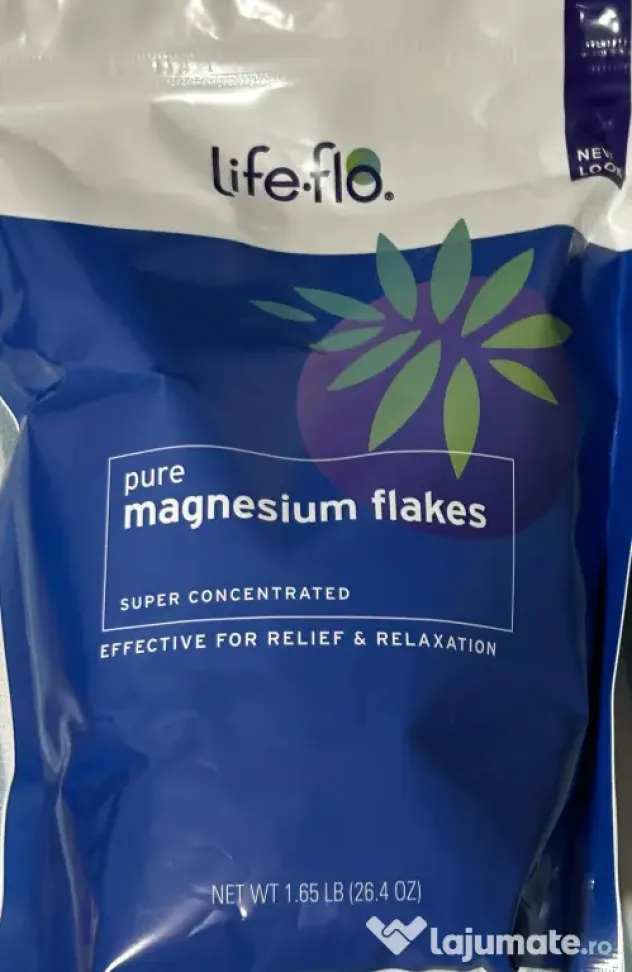 Fulgi de magneziu, Life-flo, relaxant muscular, pentru folosit in cada.
