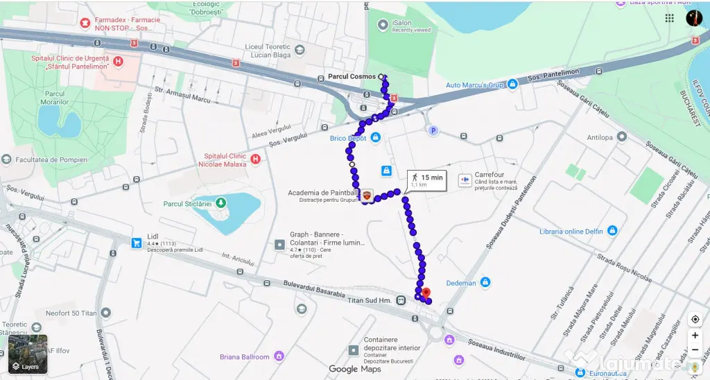 2 camere Pantelimon / Carrefour - 15 min Metrou Republica