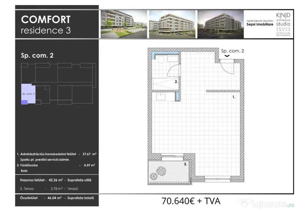 Spatii comerciale noi de vânzare în Sfântu Gheorghe