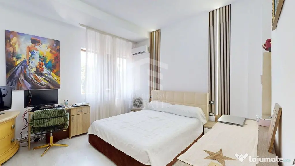 Apartament interbelic cu 3 camere, 124 mp, vis-à-vis de