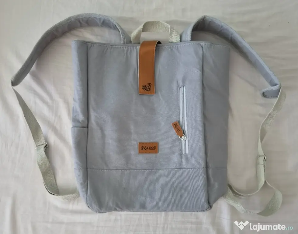 Rucsac gri, extensibil, nou. Kozel.