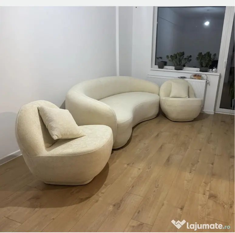 Canapea set cu 2 fotolii