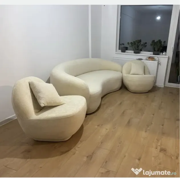 Canapea set cu 2 fotolii