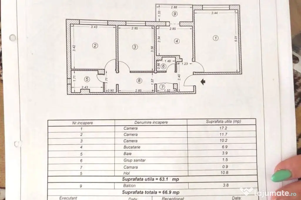 Poarta 6, apartament decomandat cu 3 camere - Constanta (Constanta)