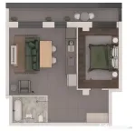 Apartament 2 camere 53,11mp ansamblu NZEB, zona Terra