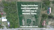 Teren intravilan de 2593 mp, pe deal, cu vedere catre sat, i 