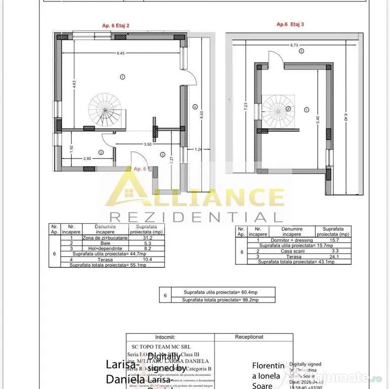 Apartament 2 camere - Biruintei - Popesti Leordeni