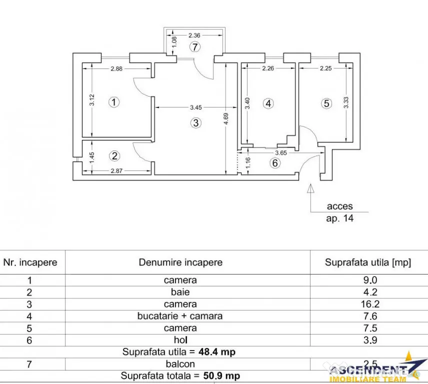 Apartament primitor, 3 camere, mobilat, utilat, Ghimbav, Br - Ghimbav (Brasov)