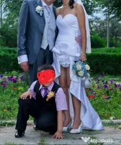 Rochie de mireasă cu trenă+costum ginere