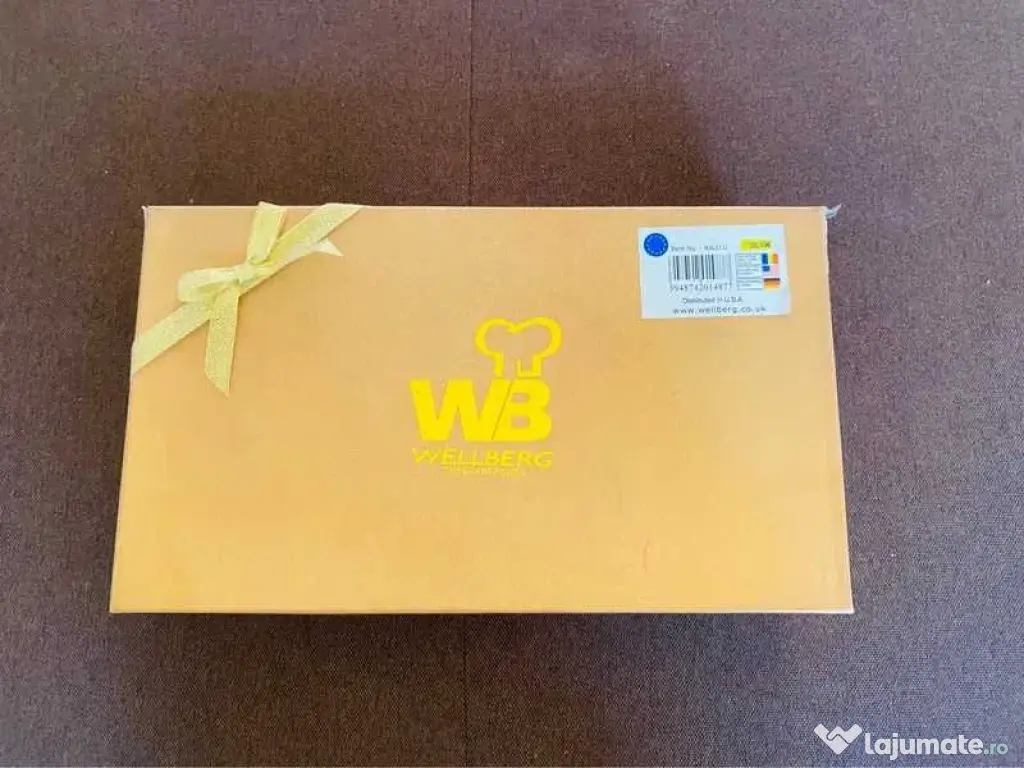 Set 6 cești cu farfurioare Wellberg – floral, auriu, nou