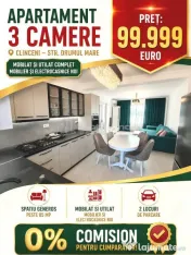 - Apartament mobilat - utilat - Clinceni - 99999E - tva 