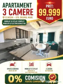 - Apartament mobilat - utilat - Clinceni - 99999E - tva