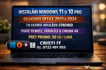 Instalare WINDOWS 11*10 Pro OFFICE2024 licente soft la domiciliul clientului