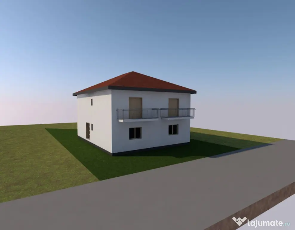 Duplex in constructie, 4camere 3 bai, 200mp teren, Teilor, F - Floresti (Cluj)