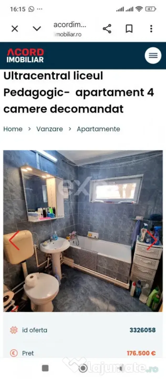 De vânzare apartament 4 camere decomandate, central, langa - Constanta (Constanta)