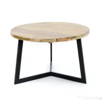 Masuta Rotunda din Lemn si Metal - C