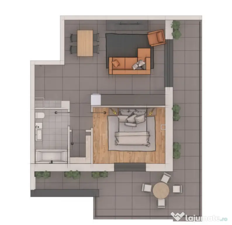 Apartament 2 camere, 54,01mp, 33mp terasa, ansamblu NZEB, zo - Floresti (Cluj)