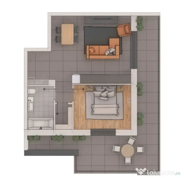Apartament 2 camere, 54,01mp, 33mp terasa, ansamblu NZEB, zo - Floresti (Cluj)