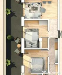 Apartament 3 camere, 55,05mp, 26,91mp TERASA, Sannicoara