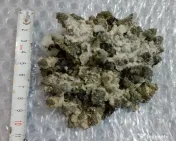 Cuart cu pirita si blenda sau sfalerit 10 cm.
