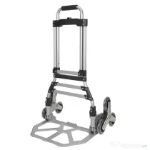 Carucior/Liza de greutati 75KG, pliabil,6roti, Aluminiu, Argintiu, nou