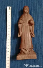Statueta lemn sculptata Zeul Longevitatii Shou Xing 15 cm.