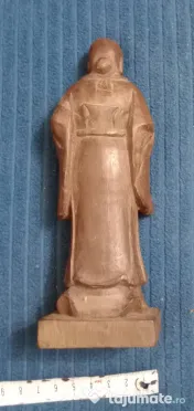 Statueta lemn sculptata Zeul Longevitatii Shou Xing 15 cm.