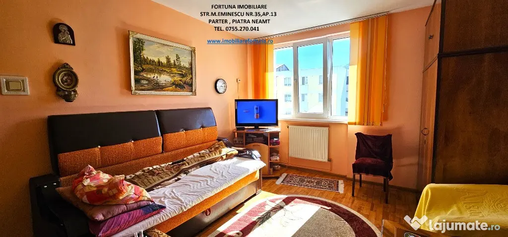 Apartament 2 camere,etaj 3,Maratei-Zona Gradinita "Floare de colt" - Piatra-Neamt (Neamt)
