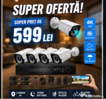 Vindem si Montam Camere Supraveghere Video KIT Complet 4/8/12 CAMERE