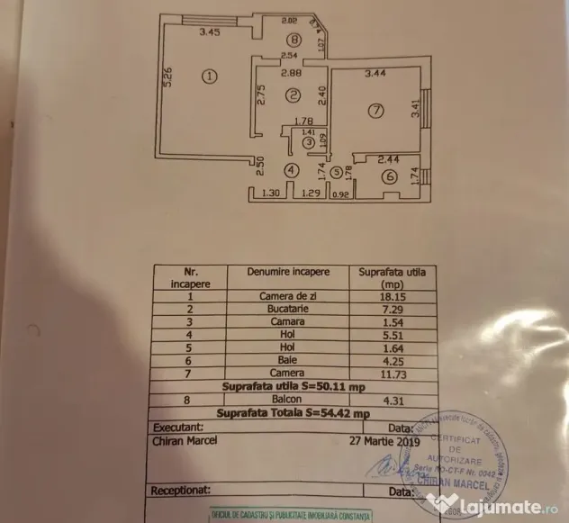 Doraly mall-apartament 2 camere decomandat cu gaze - Constanta (Constanta)