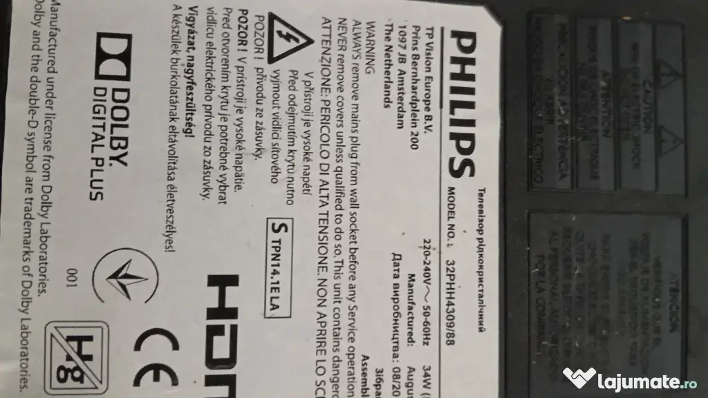 dezmembrez tv Philips 32phh4309