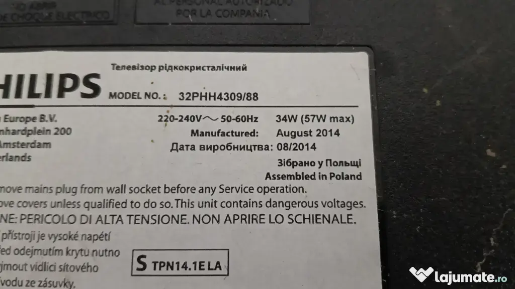 dezmembrez tv Philips 32phh4309