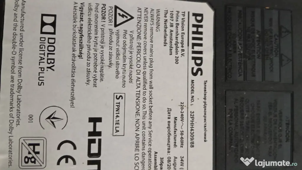 dezmembrez tv Philips 32phh4309