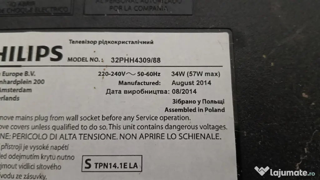 dezmembrez tv Philips 32phh4309