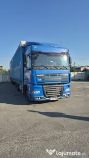 DAF XF105 autocamion cu remorcă tandem gata de muncă