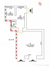 Spatiu comercial de inchiriat, 42 mp, in Piata Mocioni