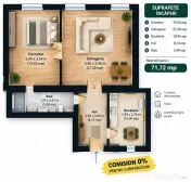 Apartament cu 2 camere la parter in Piata Catedralei Comision 0 