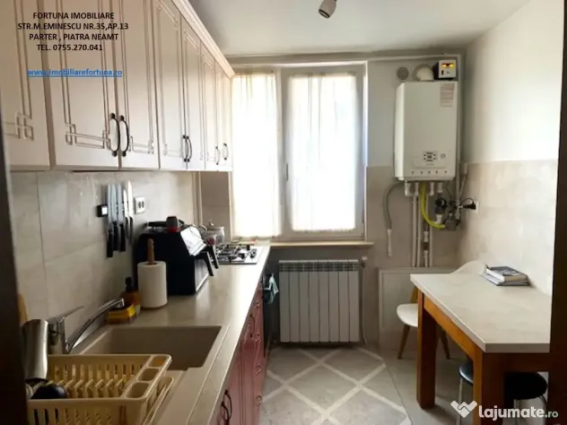 Apartament 2 camere,etaj 2,renovat,mobilat,utilat,zona Centrala- ITM - Piatra-Neamt (Neamt)