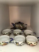 Set ceainic si cani in miniatura